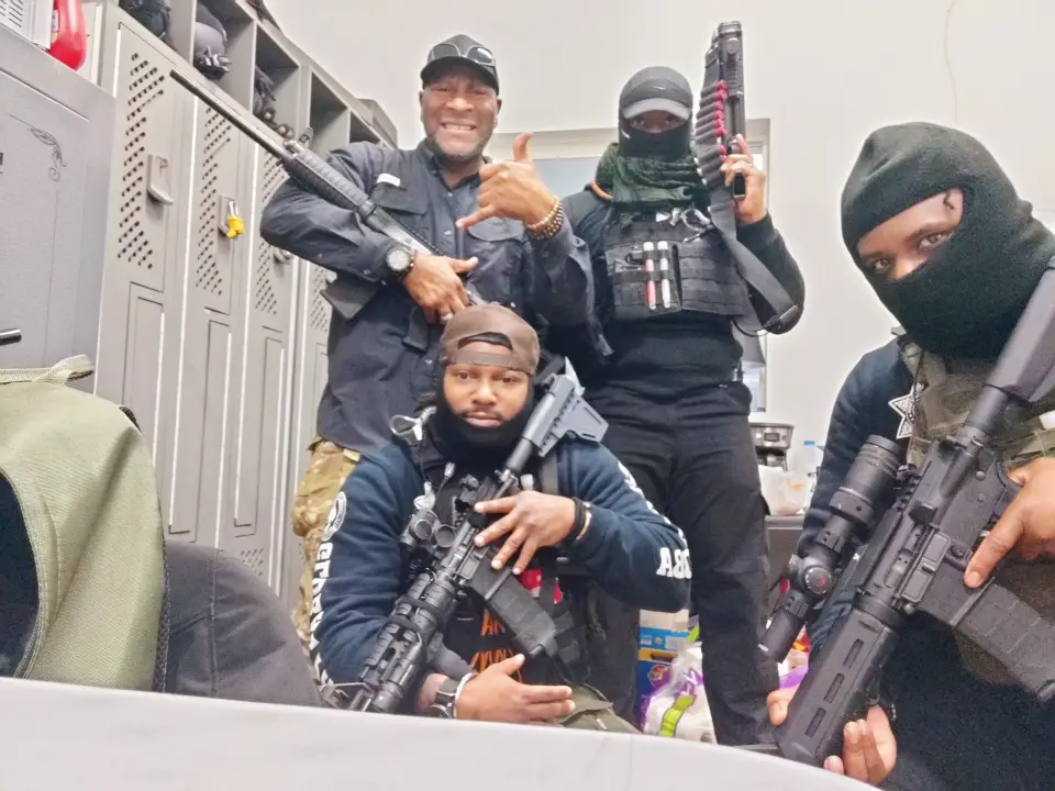 RHS team securing perimeter